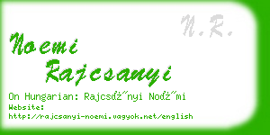 noemi rajcsanyi business card